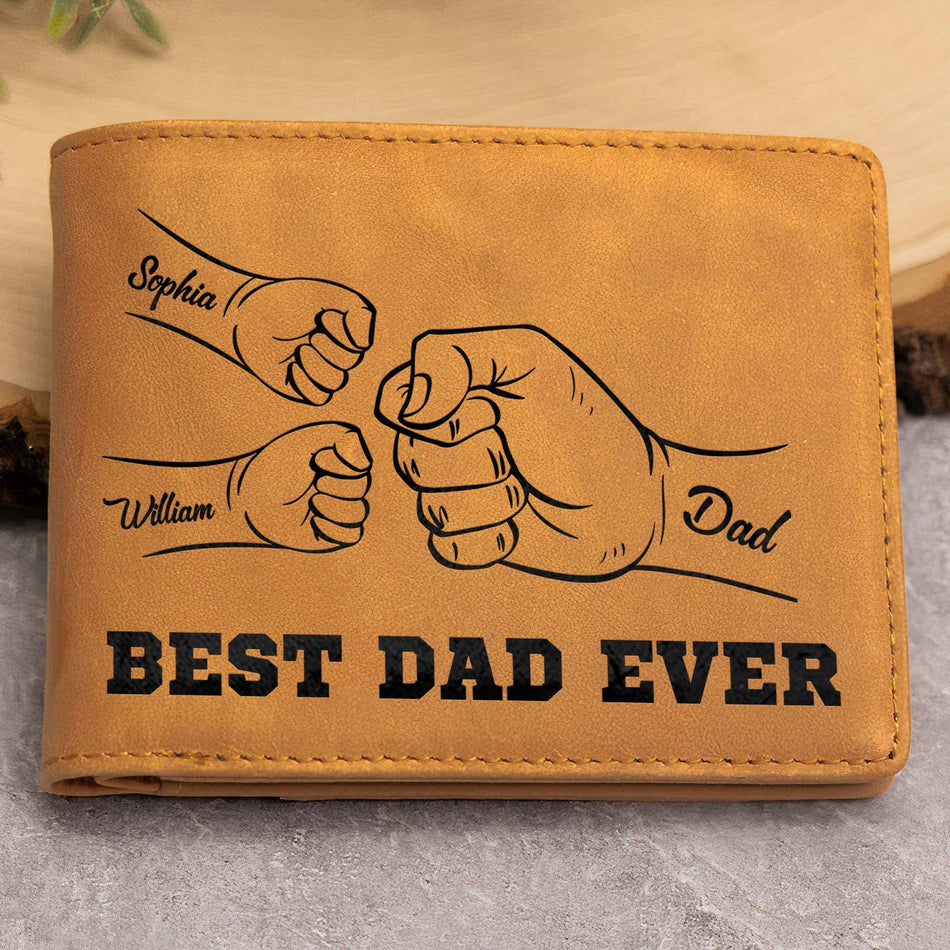 Personalized Leather Wallet – Vertical Multi-Card Coin Purse