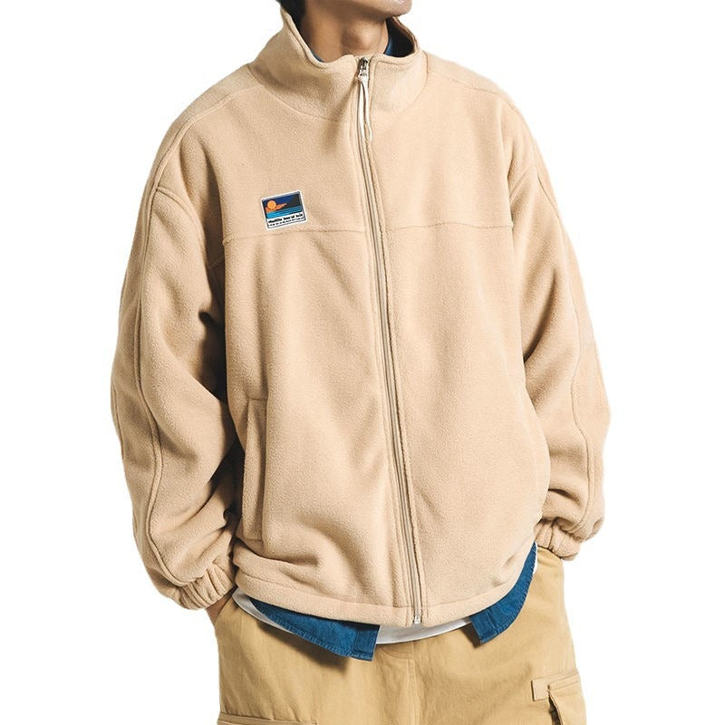 Men’s Japanese-Style Lamb Wool Fleece Jacket