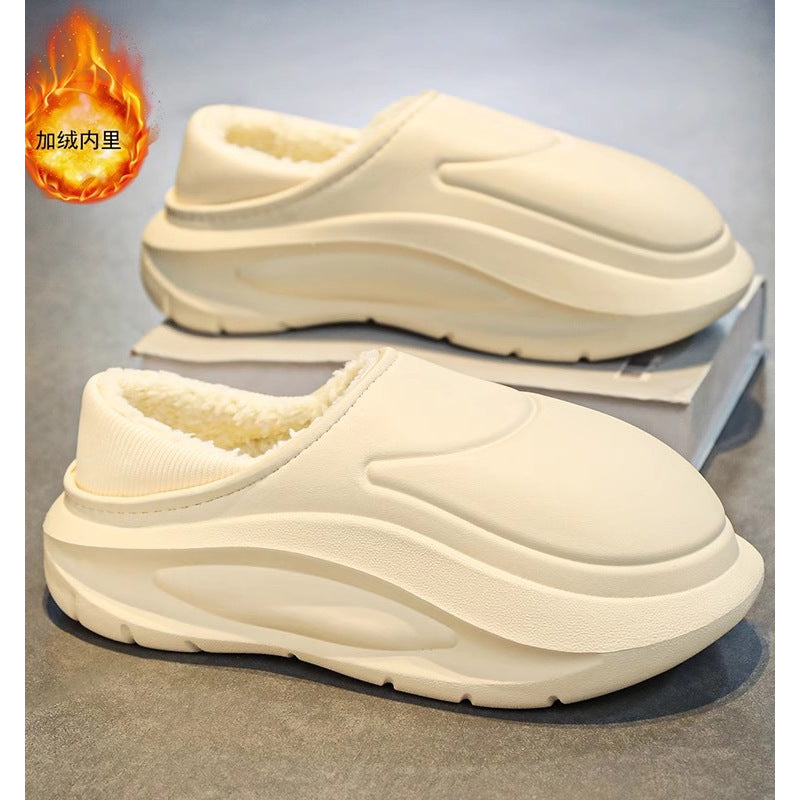 Men’s Winter Cotton Slippers 2025 Waterproof Non-Slip Thick Velvet