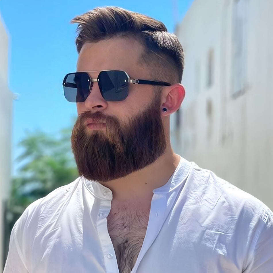 Big Face Slim Square Sunglasses | Anti-UV 2025