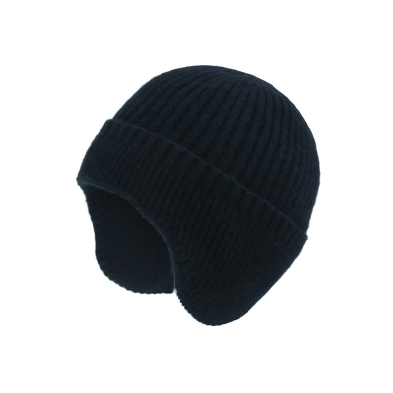 Men’s Winter Wool Hat with Ear Protection – Thick Velvet Warm Beanie
