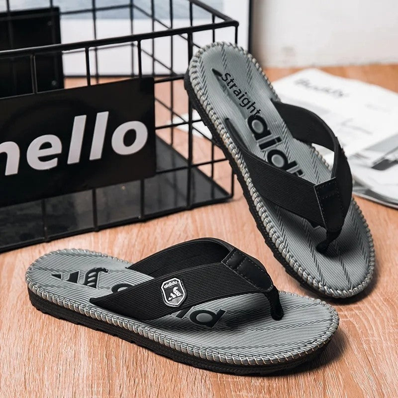 Soft Sole Beach Flip-Flops – Korean Style for Men
