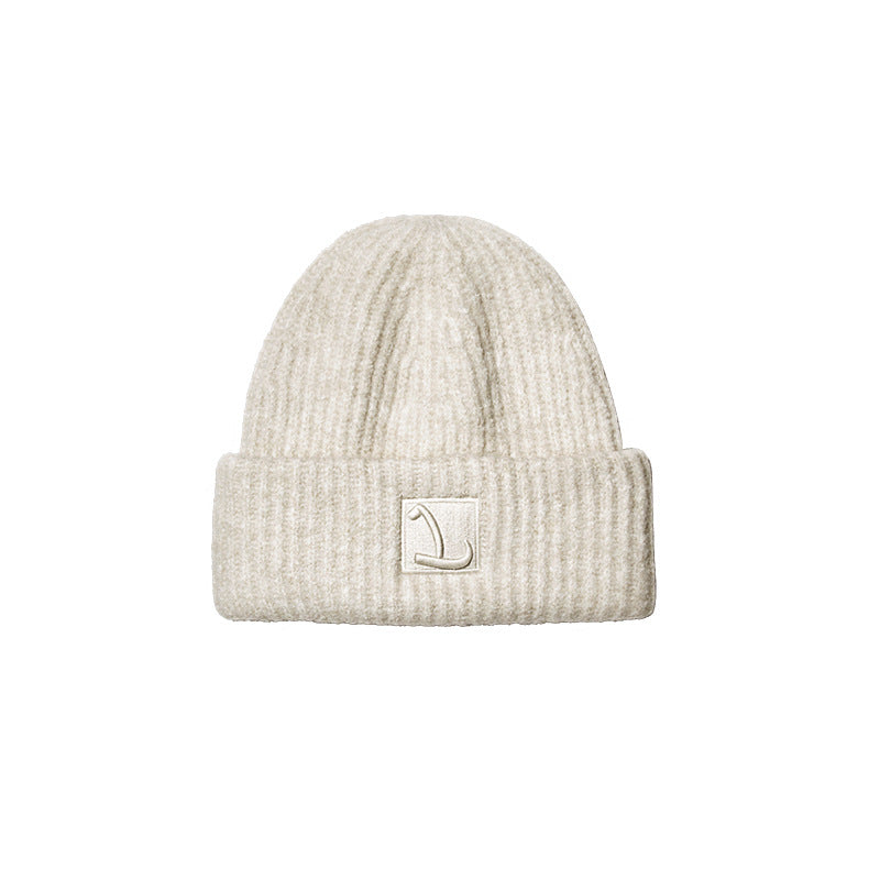 Men's Large Winter Wool Knitted Hat Loose Fit