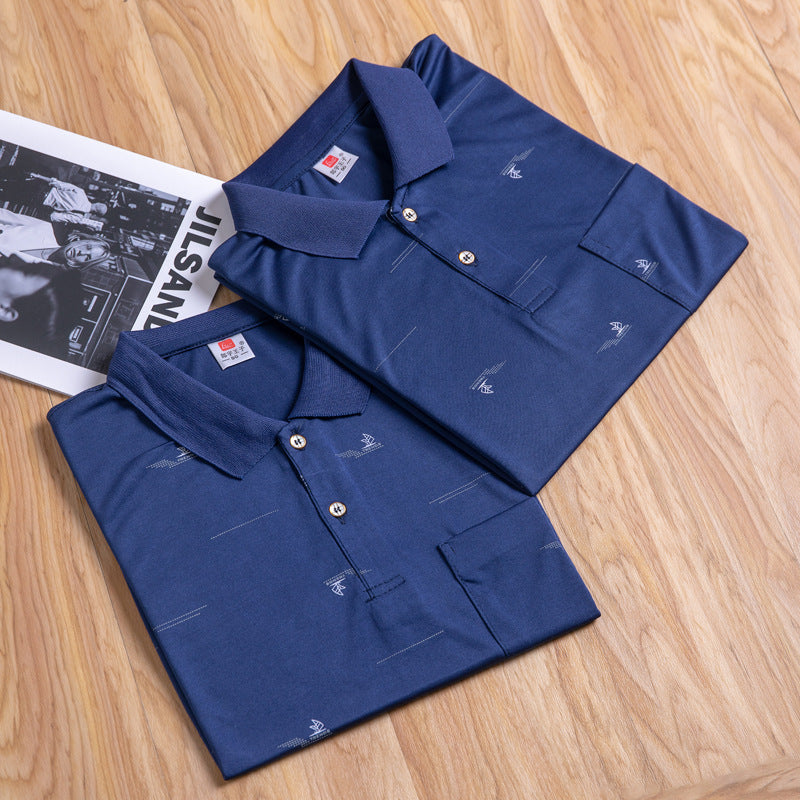 Printed Cotton Polo – Business Casual Polo for Men