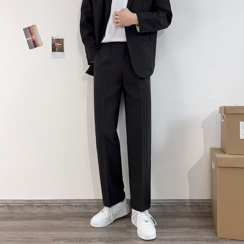 Korean Style Wide-Leg Pants – Draped Fit