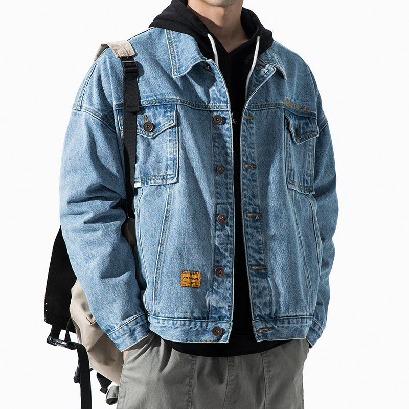 Men's Hong Kong Style Stitch Denim Jacket