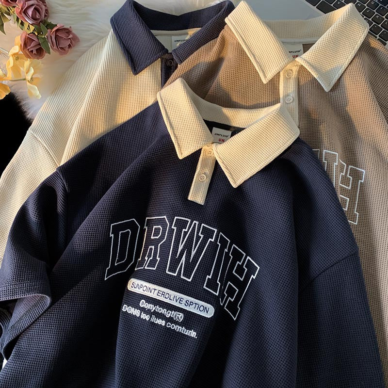Retro Oversize Polo – American-Style Men’s T-Shirt