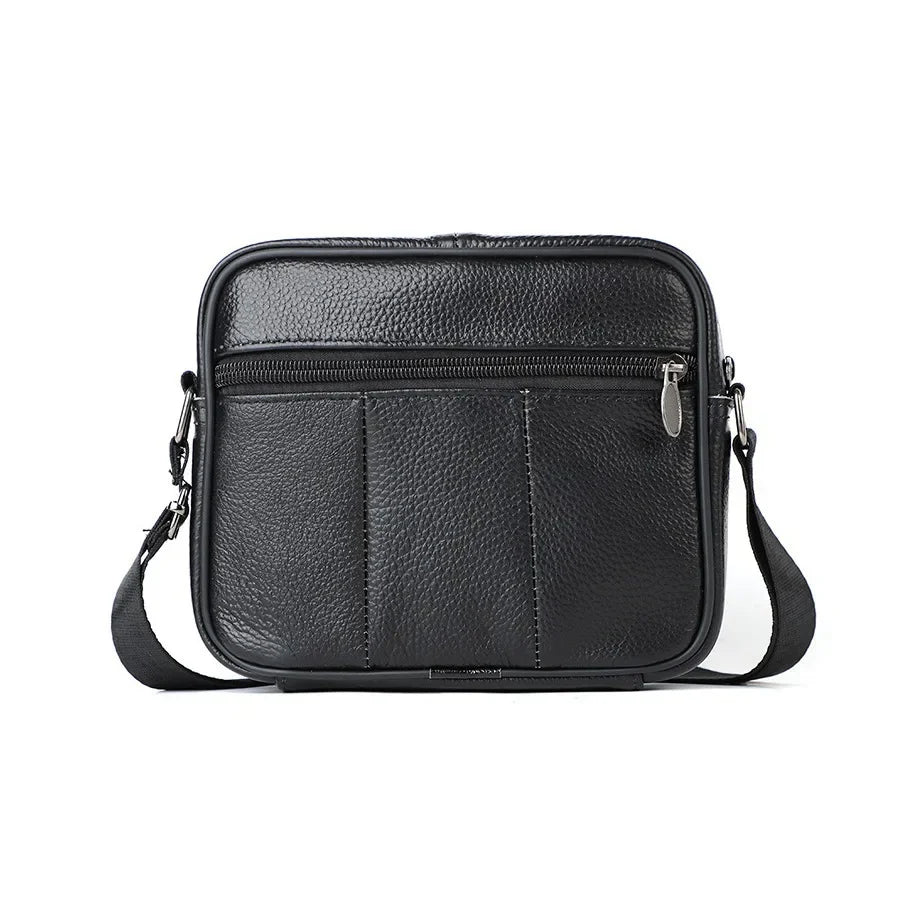 Genuine Leather Business Satchel | Trendy Crossbody Bag