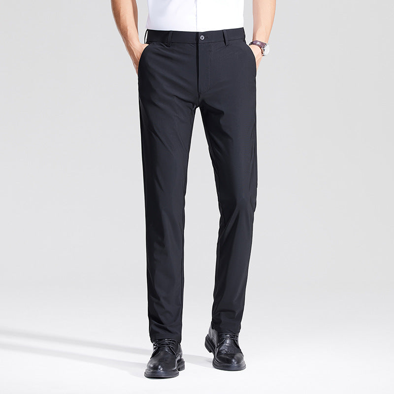Men's Ice Silk Waterproof High Waist Pants – Summer