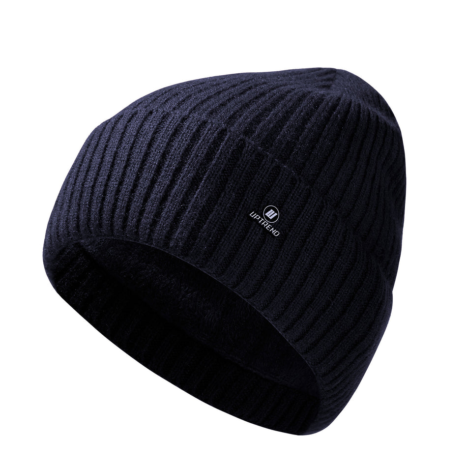 Men Women Winter Fleece-Lined Thickened Wool Dome Hat