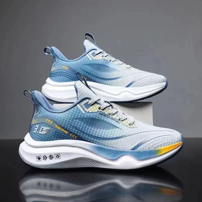 Men’s Contrast Running Shoes – Soft Sole Sports Style