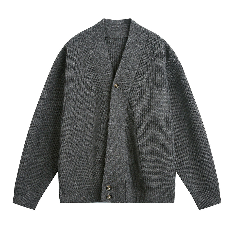 Men's Japanese Retro Cardigan – Autumn Winter High-End Knit