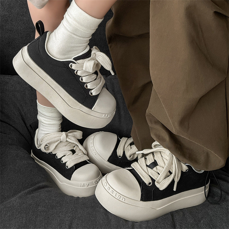 Canvas Big Toe Shoes – Height Boost Board Shoes