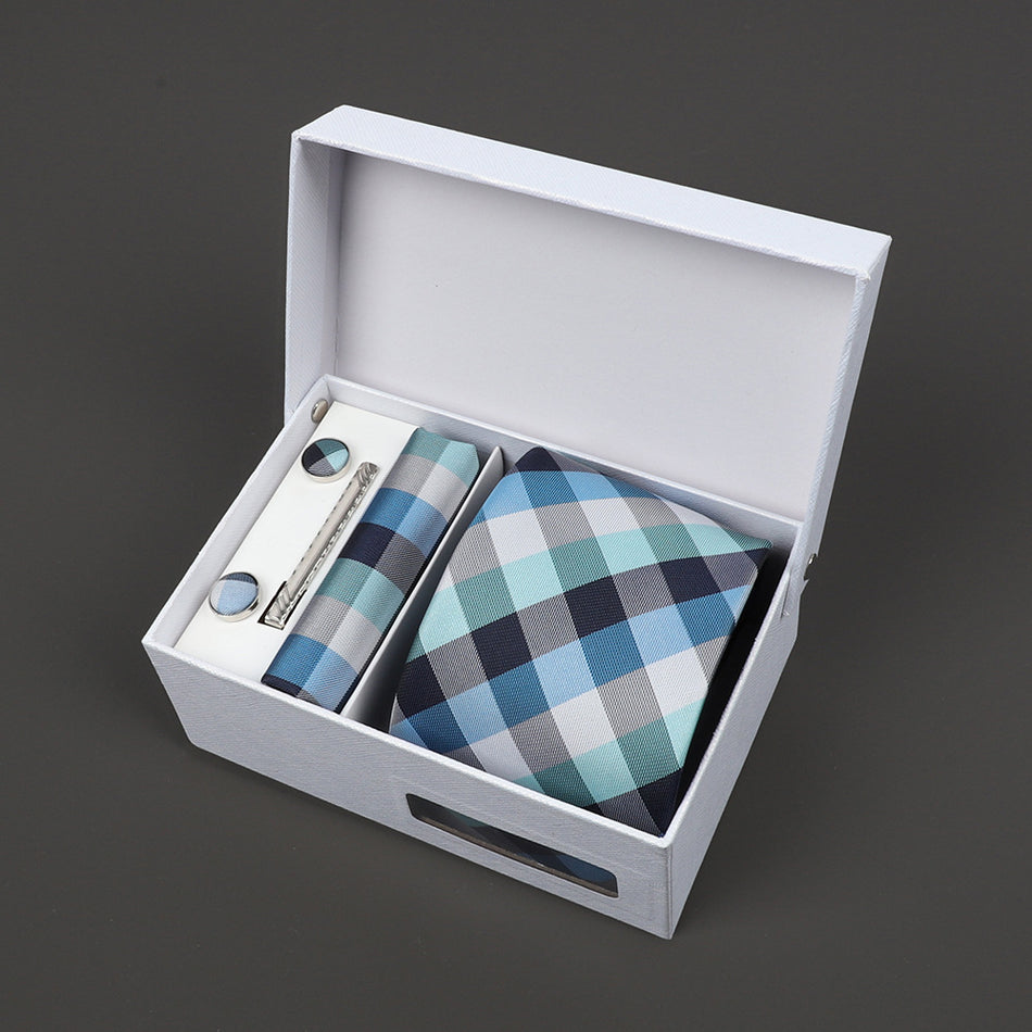 8cm Jacquard Tie Gift Set – Silk Look, Formal Style