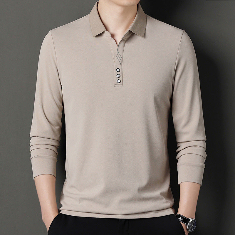 Men’s Waffle Jacquard Long Sleeve T-Shirt Autumn