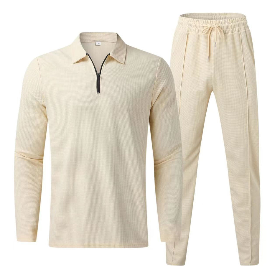Men’s Euro-Style Tracksuit – Long Sleeve 2-Piece Set