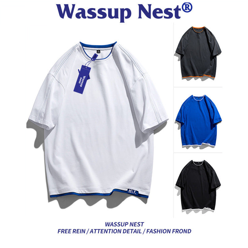 WASSUP Fake Two-Piece Tee – American Street Style 🇺🇸