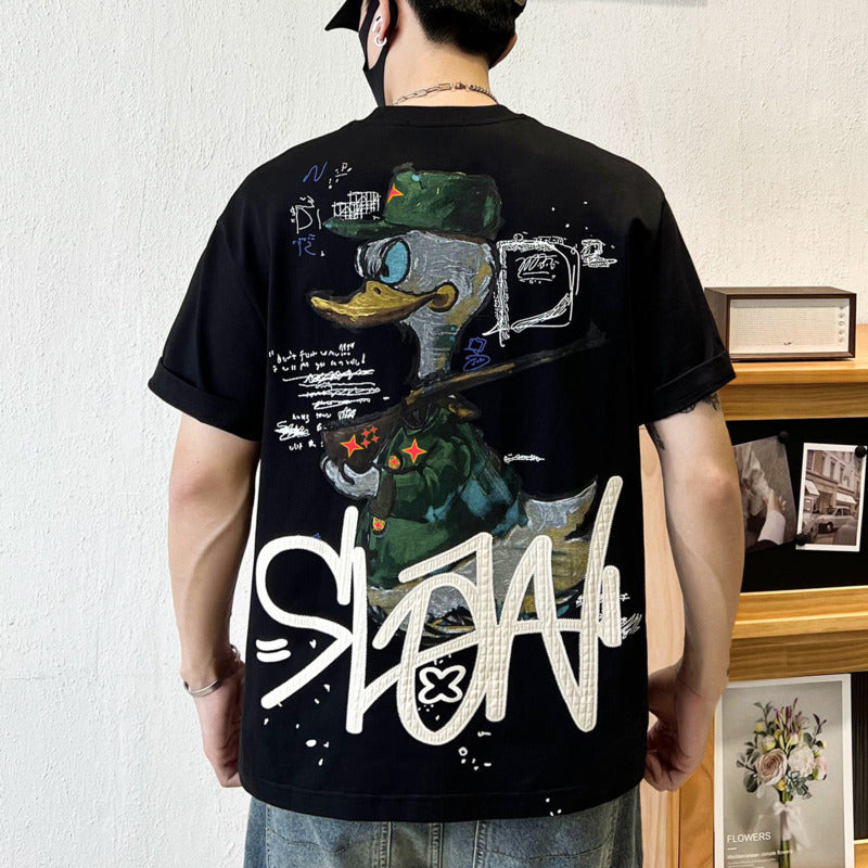 Retro Cartoon Print T-Shirt