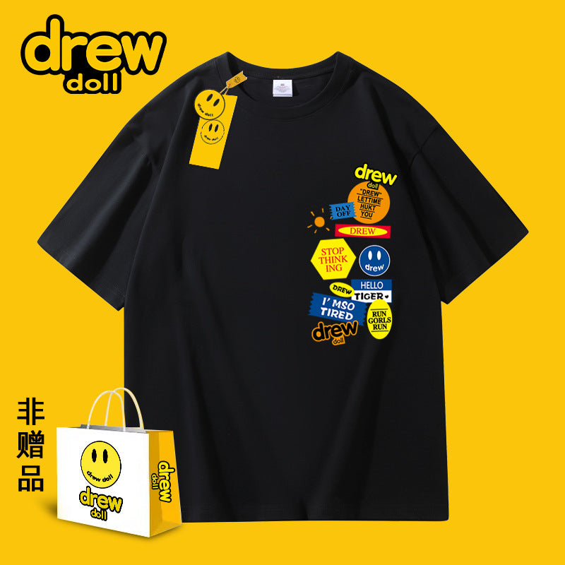 Couple T-Shirt – Smiley Print in Hong Kong Street Style