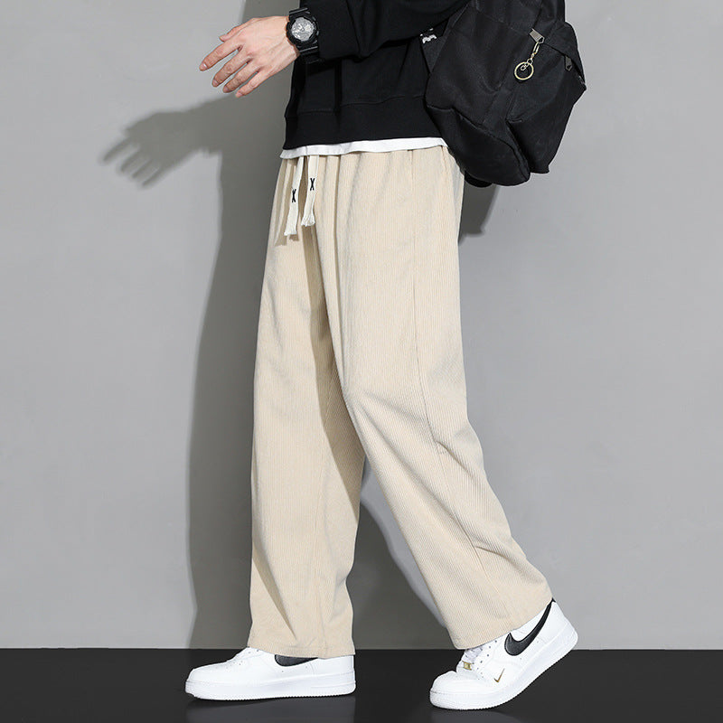 Men’s Corduroy Sweatpants Loose Casual Autumn Winter