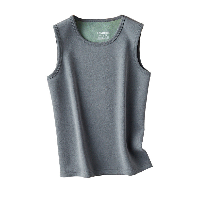 Men’s Velvet Antibacterial Fleece-Lined Thermal Vest Winter Waistcoat