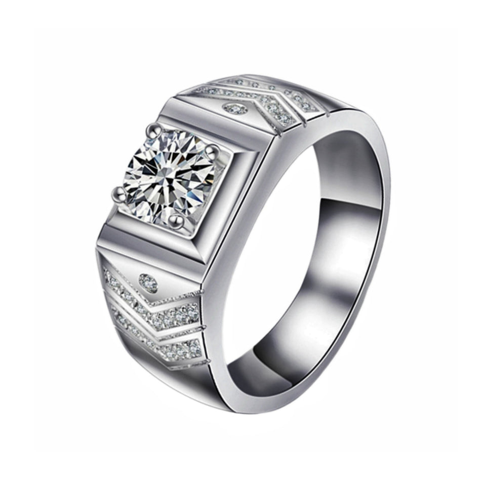 Platinum Couple Rings – Adjustable Diamond Love Set