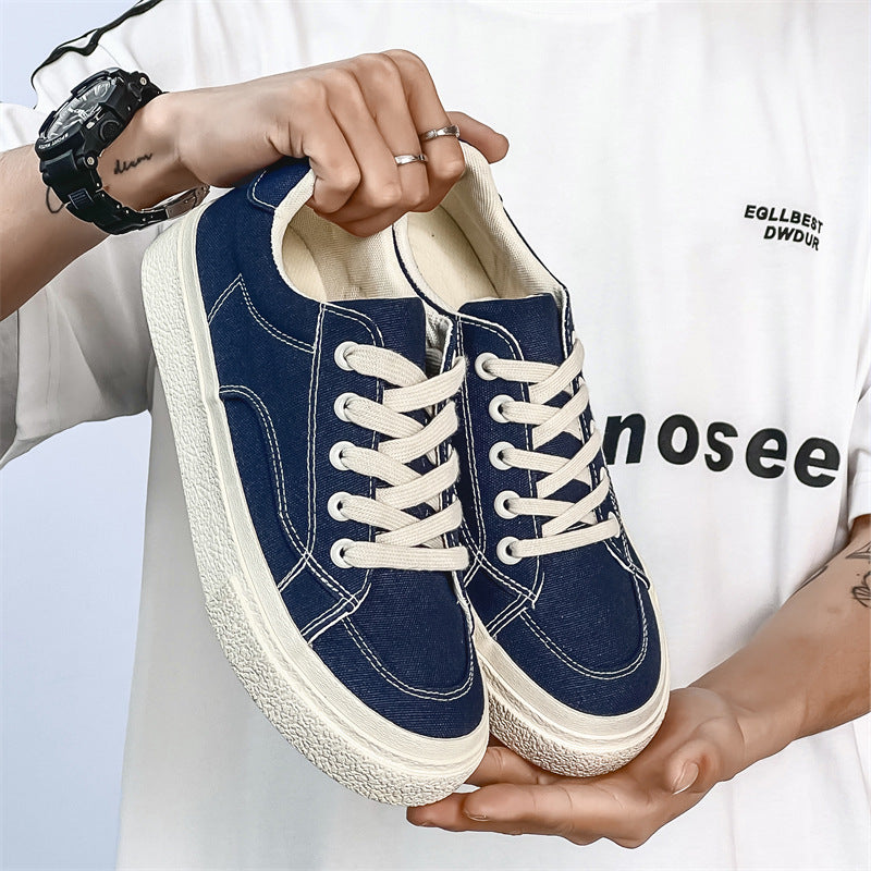 Men’s Canvas Platform Shoes – Trendy College Style