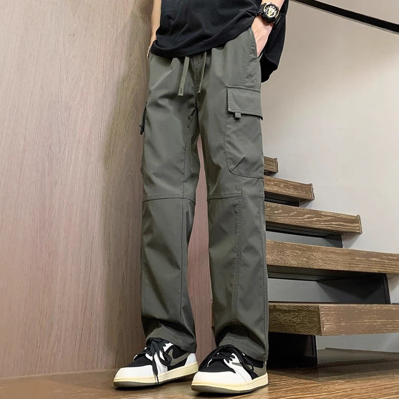 Men’s Fleece Workwear Pants – Spring Autumn Outdoor Casual