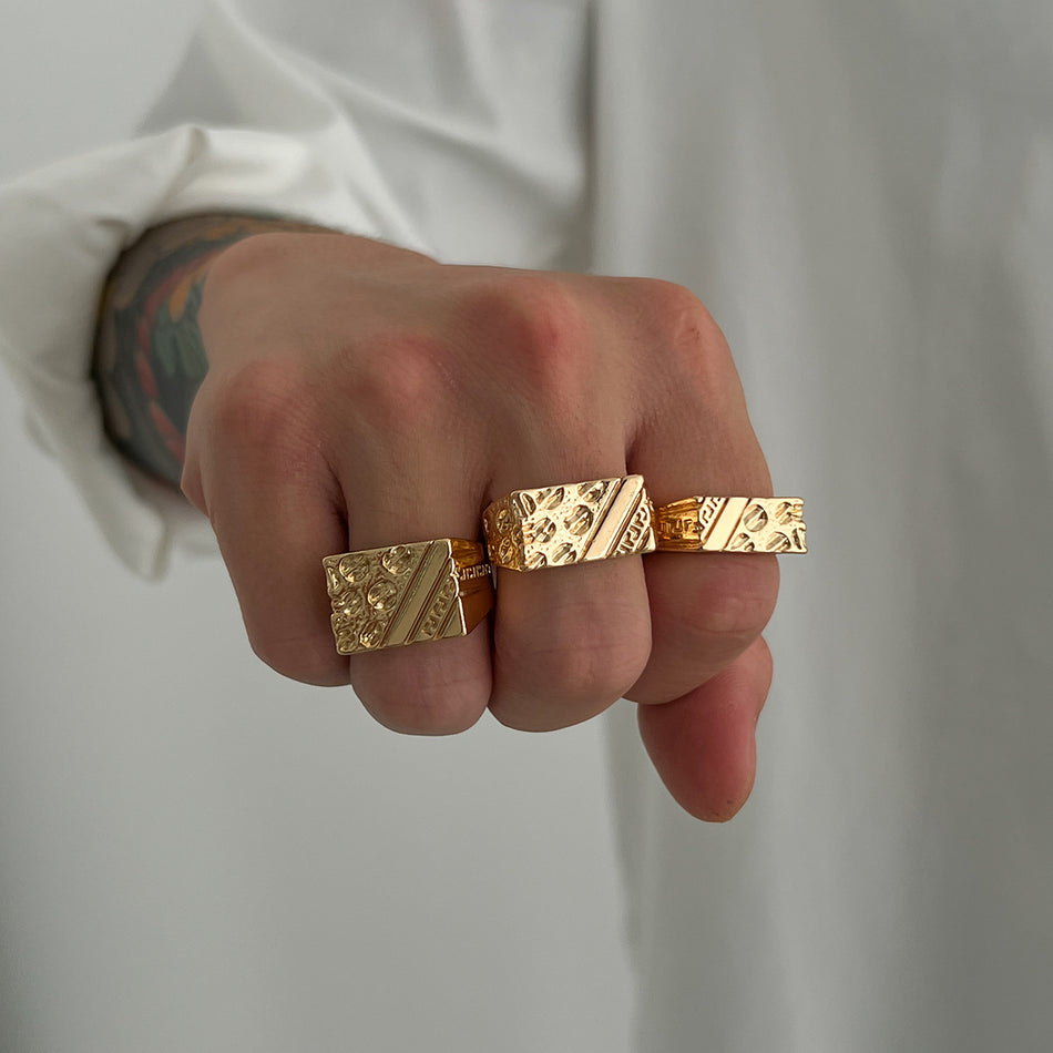 Geometric Hip-Hop Ring for Men – Bold Street Style