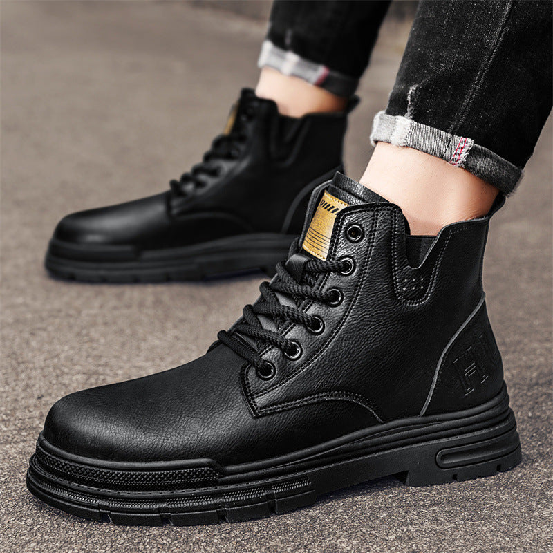 Men’s British Retro Leather Martin Boots