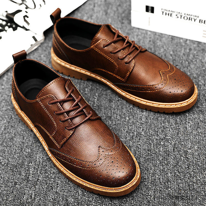 Men’s British Brogue Leather Shoes – Formal & Wedding Style