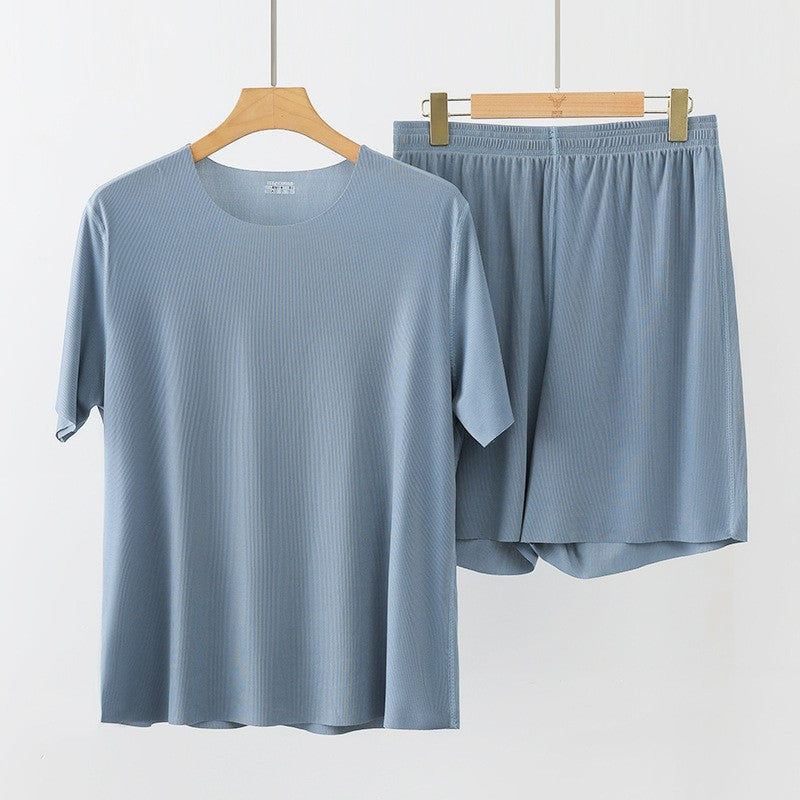 Couple’s Ice Silk Summer Pajamas – Cool & Stylish Set