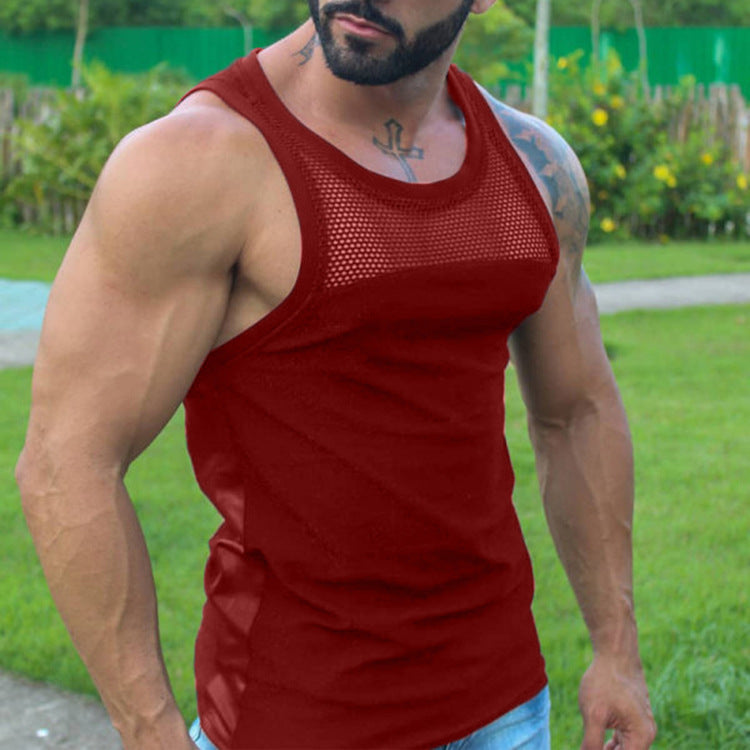 Men’s U-Collar Sleeveless Vest – Outdoor Sports & Fitness Top