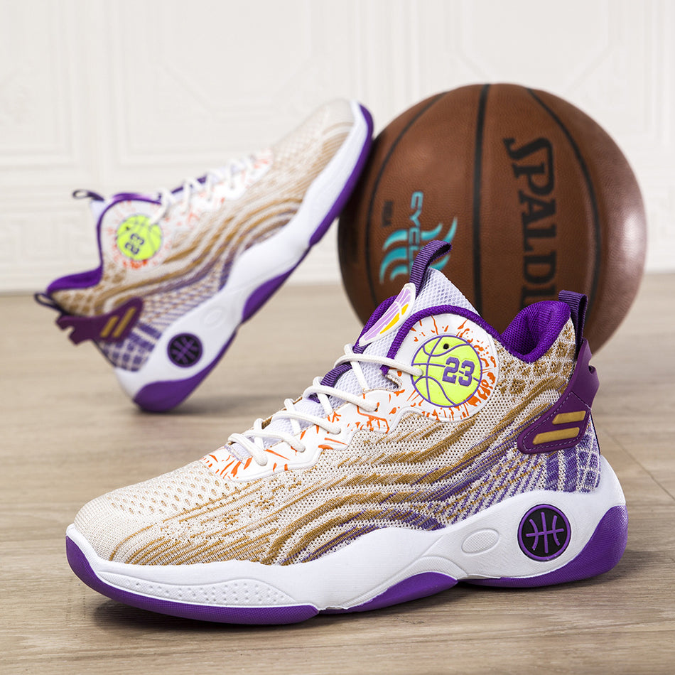 Breathable Basketball Sneakers – Flying Mesh Sports Shoes