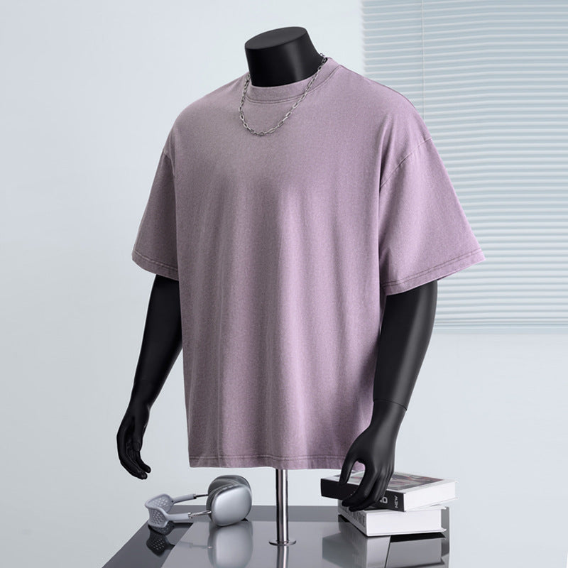 Retro Cotton T-Shirt for Men – 2025 European Streetwear