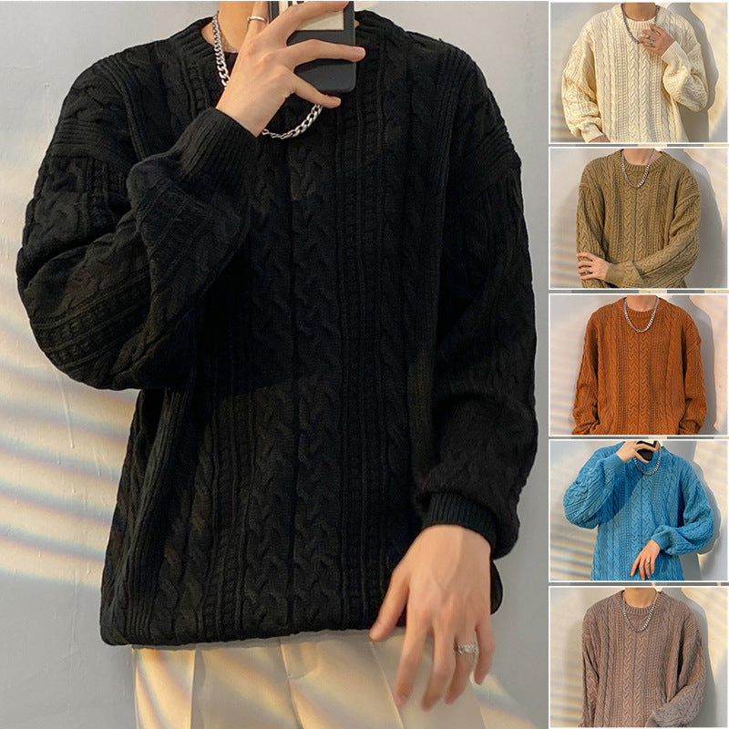 Unisex Japanese-Style Retro Loose Knit Sweater