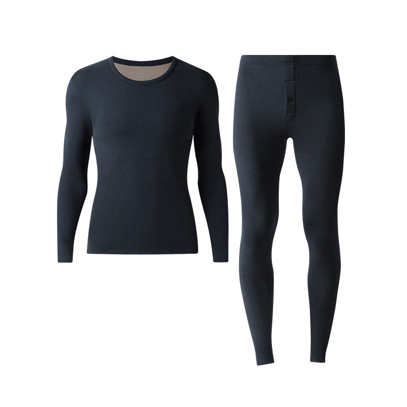 Men’s Lamb Fleece Thermal Suit – Thickened Winter Autumn Base Layer