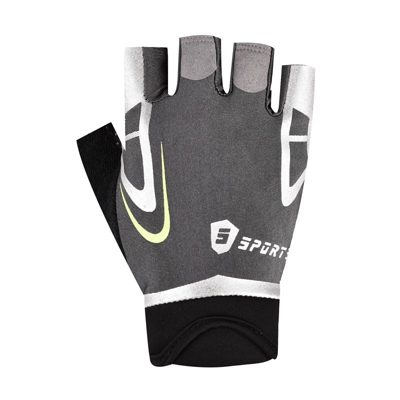 Ice Silk Half-Finger Fitness Gloves – Breathable & Non-Slip