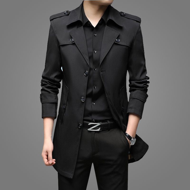 Men's Windbreaker 2024 – Mid-Length Coat for Spring