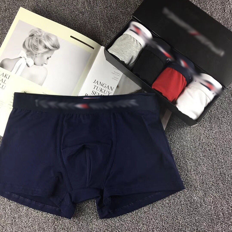 Pack of 5 Men's Cotton Boxers with Bold Logo