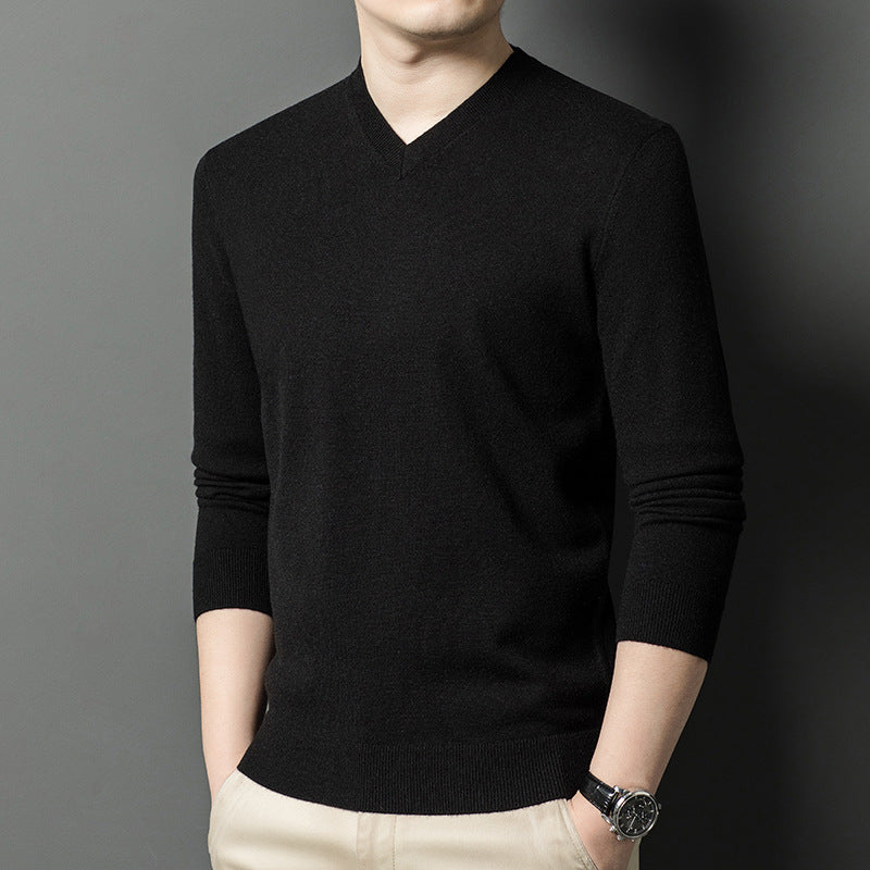 Men’s V-Neck Sweater – Autumn Winter Chicken Heart Collar