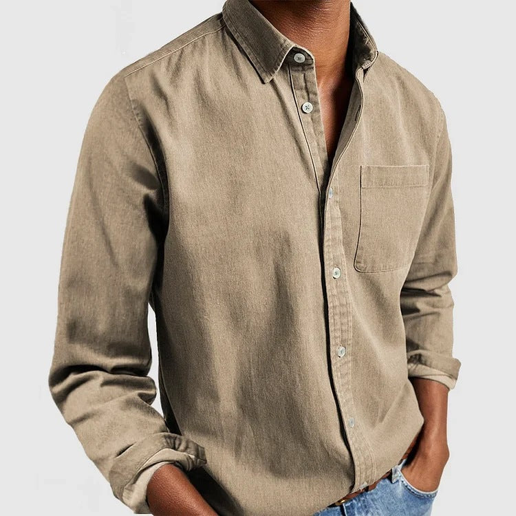 Lapel Long Sleeve Shirt – Stylish Casual Wear for Men