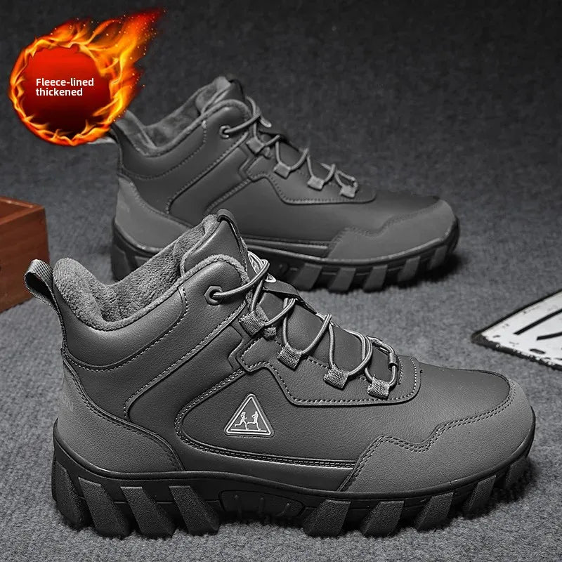 Men’s High-Top Outdoor Shoes | Non-Slip & Wear-Resistant