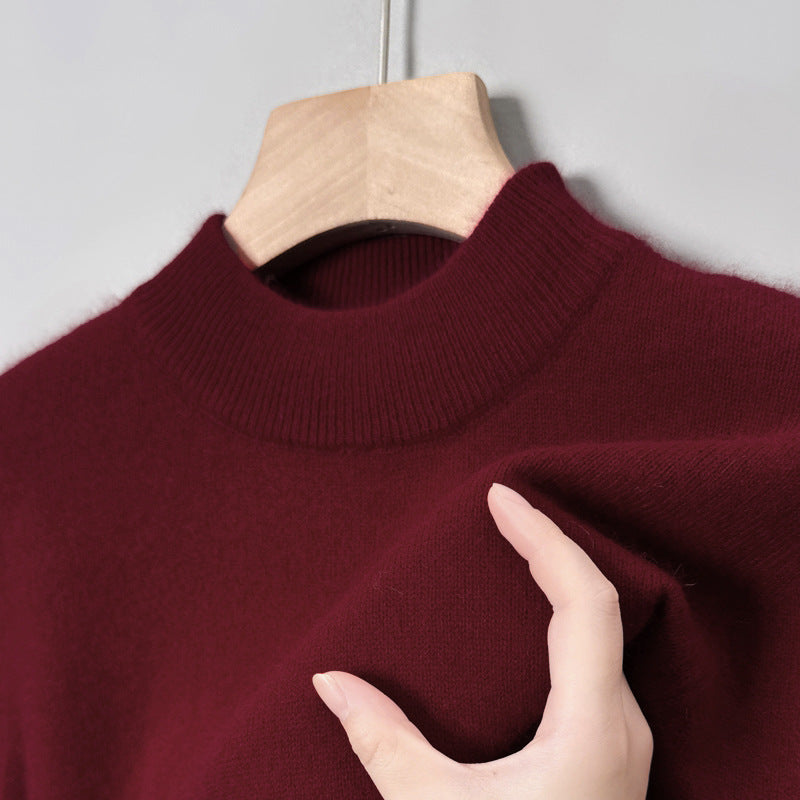 Puyuan Men’s Wool Half-Turtleneck Sweater – Winter 2024