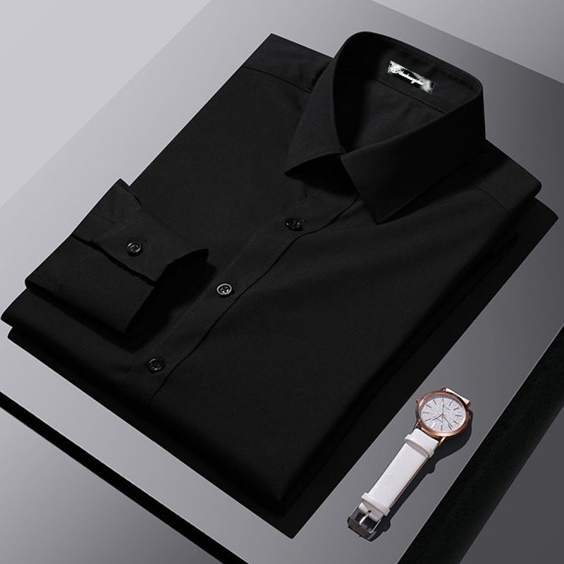 Korean Slim Fit Shirt – Formal Long Sleeve White Top