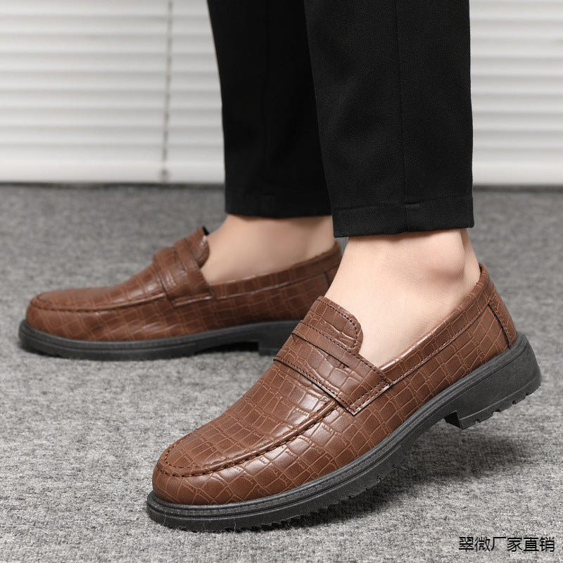 Men’s Slip-On Crocodile Leather Shoes – Summer Trend