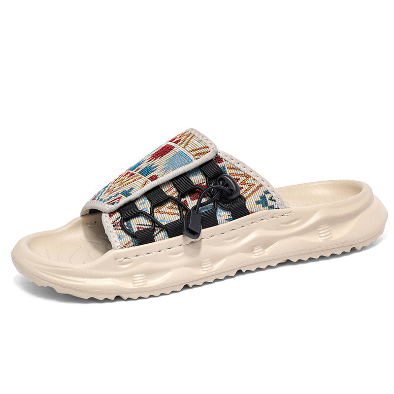 Men’s Velcro EVA Sandals | Thick Sole Outdoor Beach Slippers