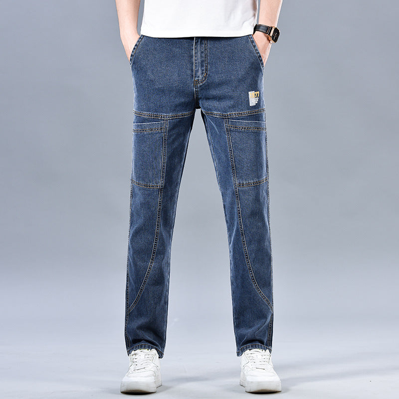 2025 Men’s Slim-Fit Six-Pocket Cargo Jeans
