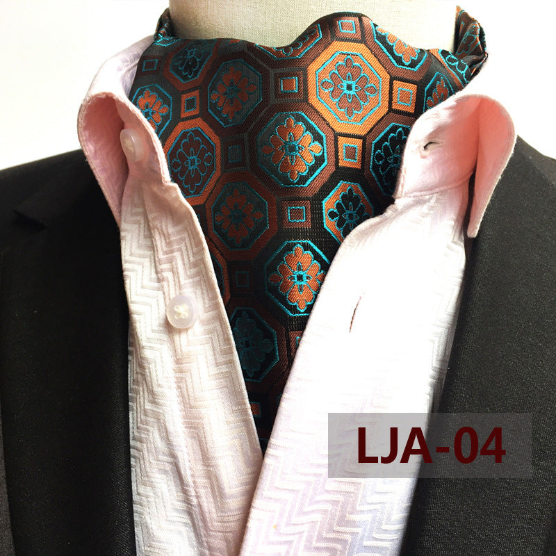 Elegant Men’s Tie Scarf – Vintage Polyester Necktie