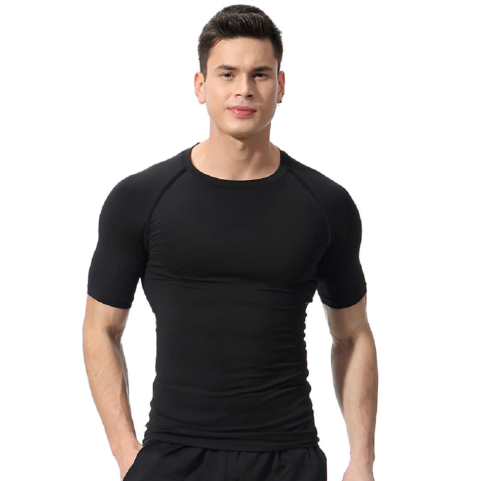 Men's Quick-Dry Compression Sports T-Shirt for Running & Gym